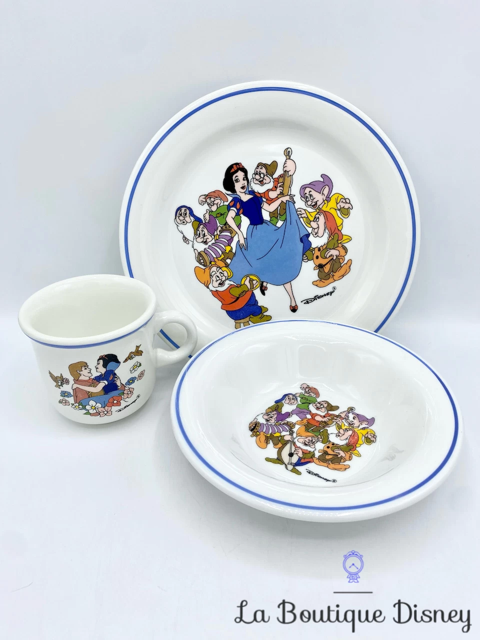 Ensemble Vaisselle Blanche Neige Et Les Sept Nains Disney Quadrifoglio Italy Assiette Tasse Vintage 3 Ensemble Vaisselle Blanche Neige Et Les Sept Nains Disney Quadrifoglio Italy Assiette Tasse Vintage