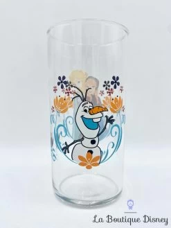 Verre Elsa Anna Olaf La Reine Des Neiges Disney Transparent Fleurs -Poupées Soldes verre anna elsa olaf la reine des neiges disney orange bleu 3