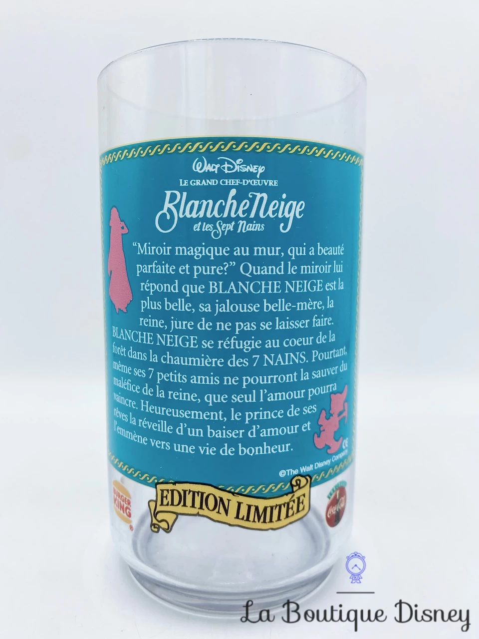 Verre Blanche Neige Et Les Sept Nains Walt Disney Les Grands Classiques Édition Limitée Burger King 1995 Vintage 5 Verre Blanche Neige Et Les Sept Nains Walt Disney Les Grands Classiques Édition Limitée Burger King 1995 Vintage – Image 3