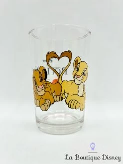 Verre Simba Nala Coeur Le Roi Lion Disney Moutarde