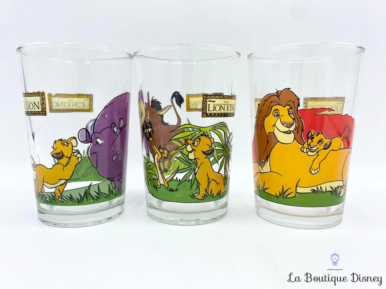 Ensemble Verres Le Roi Lion The Lion King Disney Vintage Mufasa Timon Pumbaa Simba Hippopotame 4 Ensemble Verres Le Roi Lion The Lion King Disney Vintage Mufasa Timon Pumbaa Simba Hippopotame – Image 2
