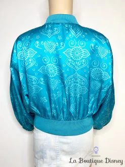 Veste Jasmine Rajah Aladdin Disney Store Taille 4 Ans Blaser Bomber Bleu -Poupées Soldes veste bomber jasmine aladdin disney store rajah bleu satin 1