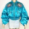 Veste Jasmine Rajah Aladdin Disney Store Taille 4 Ans Blaser Bomber Bleu -Poupées Soldes veste bomber jasmine aladdin disney store rajah bleu satin 3